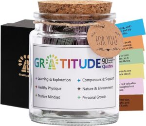 Modern Minimalist gratitude Glass Jar