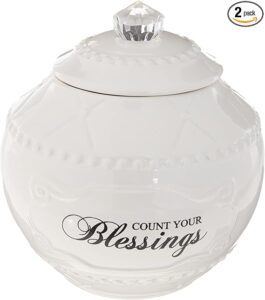 Young’s Inc. Ceramic Jar with Blessing Cards