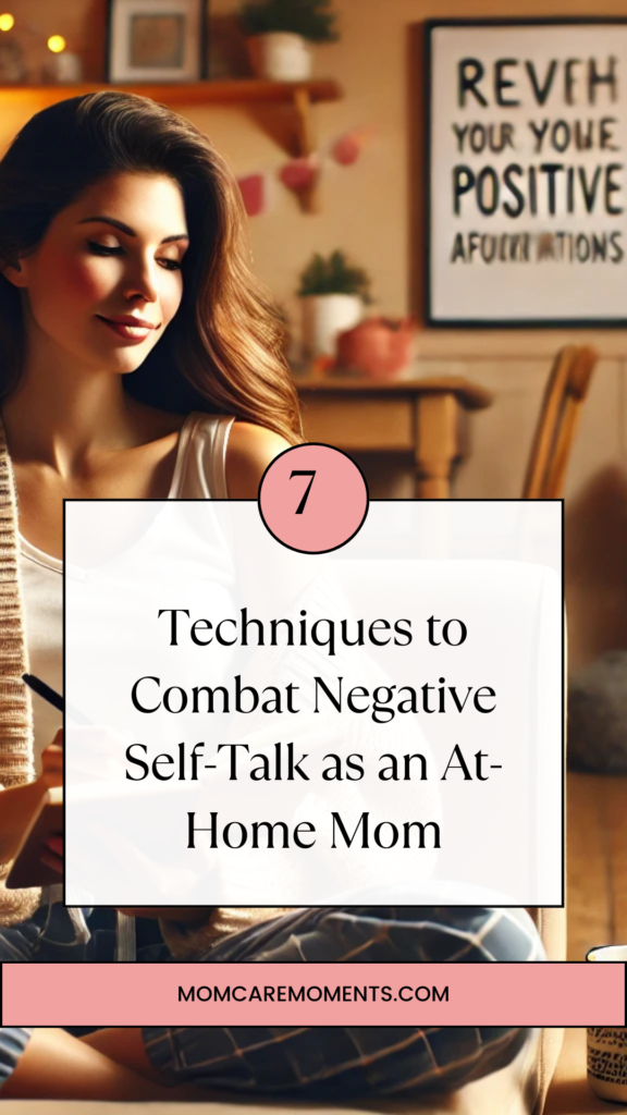 What is your go-to technique for overcoming negative self-talk as an at-home mom?