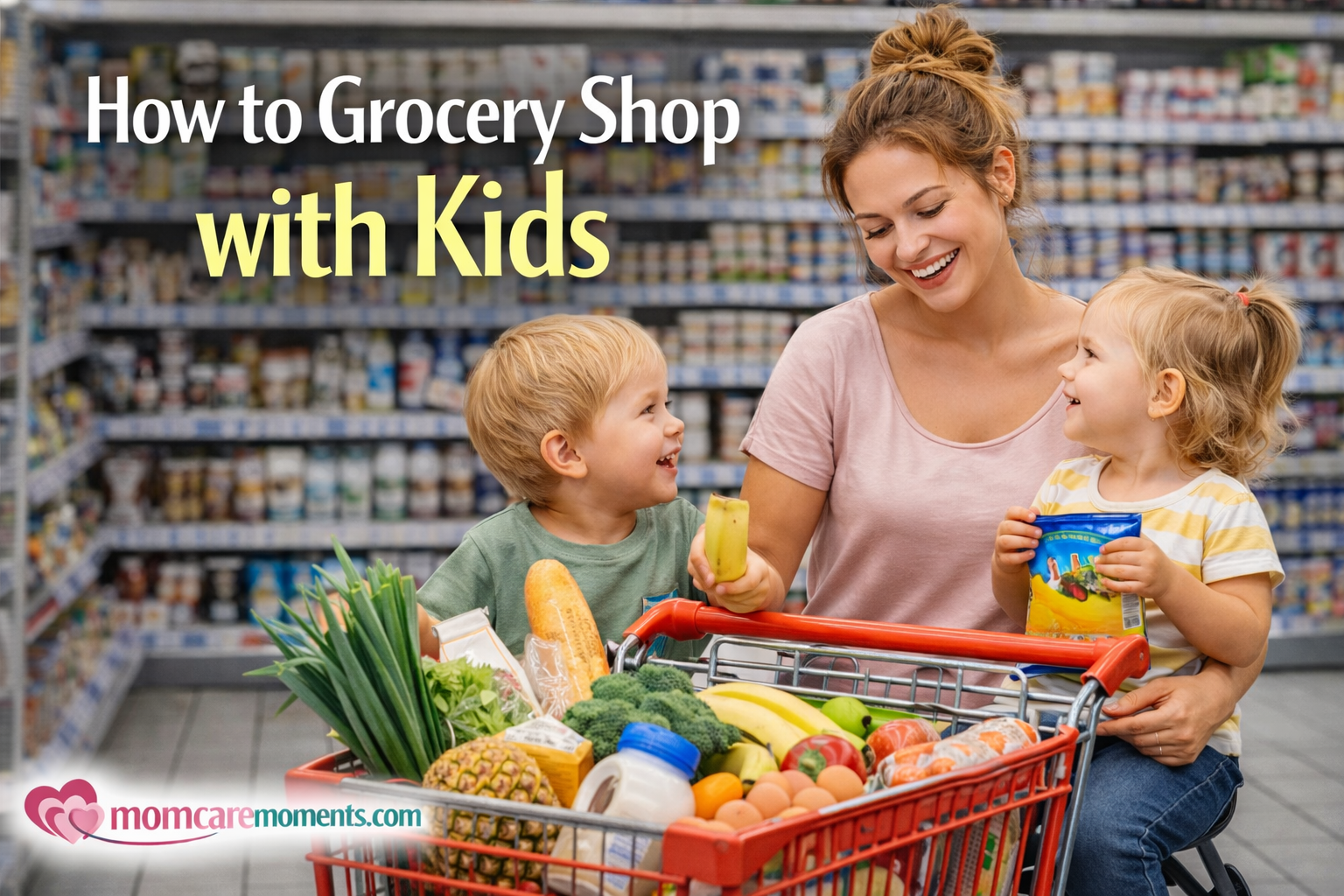 Read more about the article How to Grocery Shop with Kids Without Losing Your Sanity