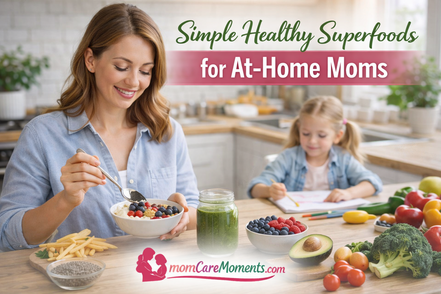 Read more about the article Simple Healthy Superfoods for At-Home Moms: Stay Energized and Nourished