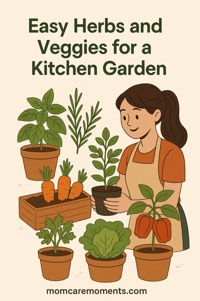 Easy Herbs and Veggies for a Kitchen Garden