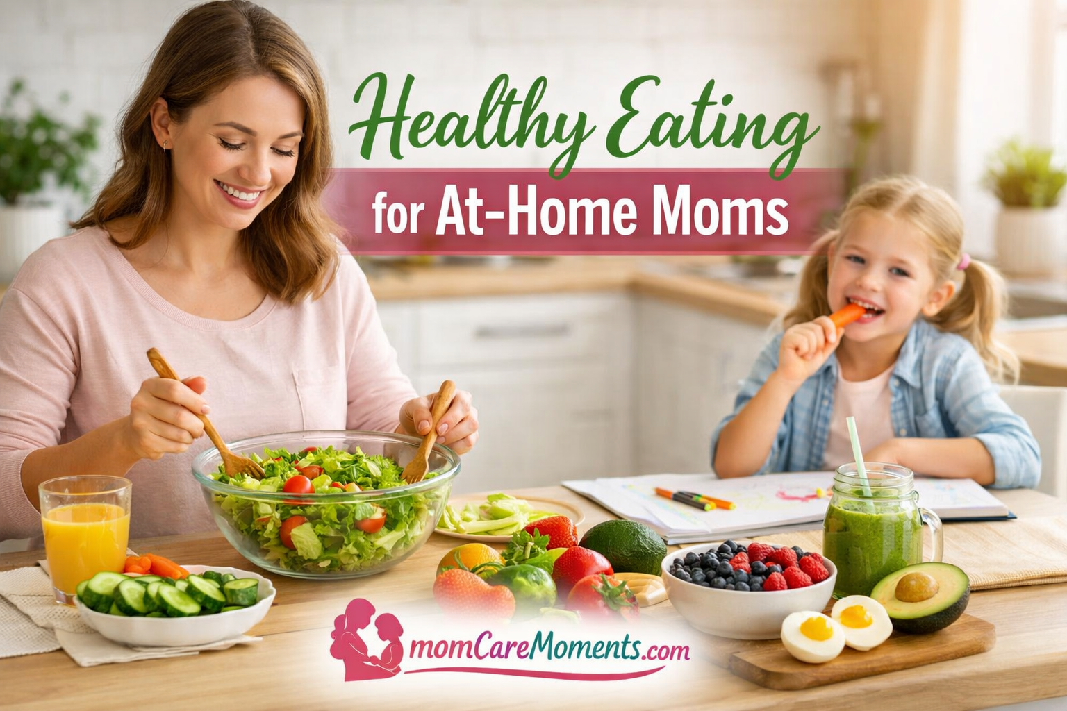 Read more about the article Healthy Eating for At-Home Moms: Practical Tips for Busy Moms Who Want to Feel Energized and Nourished